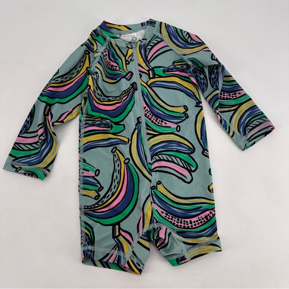 Hanna Andersson Banana One Piece Rashguard Swimsuit Swim 18-24 months 80 - Picture 1 of 3
